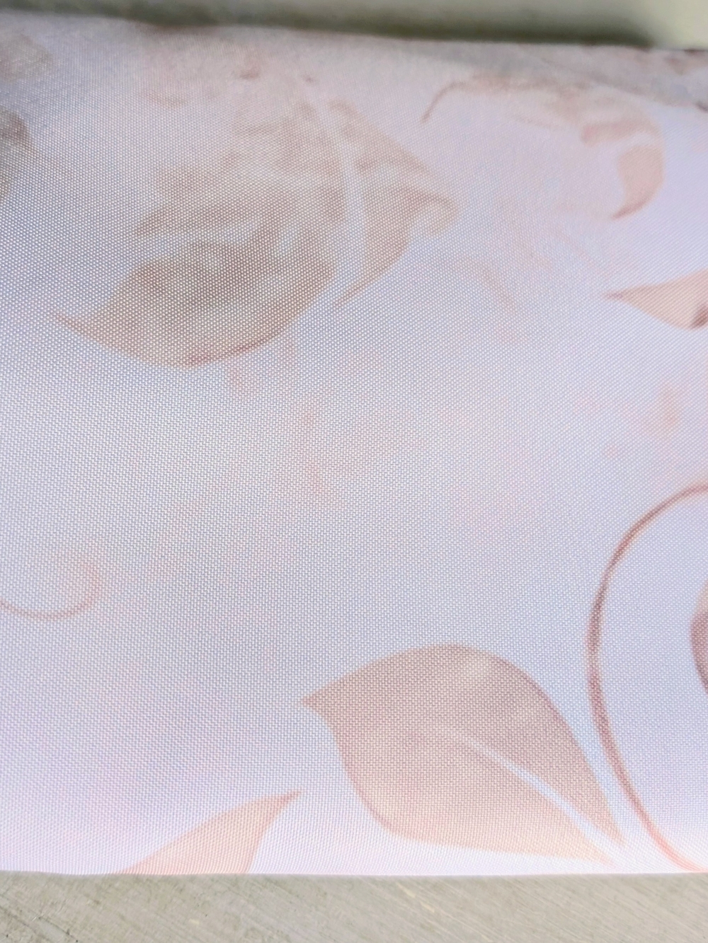 Soft Pink Floral Print Shower Curtain